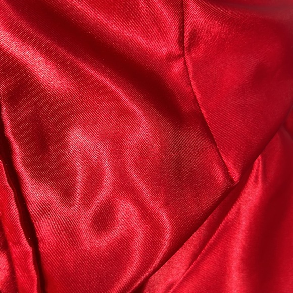 Gunne Sax Jessica McClintock Red Satin Strapless Dress Size 1 - Picture 11 of 11